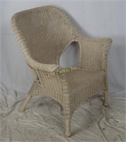 Beige Wicker Arm Chair Just In Time For Spring