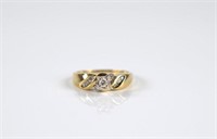 Gold and diamond ring