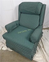 Burris Premium Green Pattern Fabric Recliner