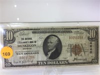 1929 10 DOLLAR BILL :THE NATIONAL LUMBERMAN'S BANK