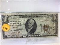 1929 10 DOLLAR BILL "FIRST SAVINGS TRUST"