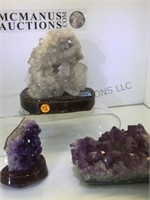COLLECTION AMETHYST & CLEAR CRYSTAL ROCKS