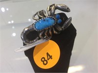 STERLING & TURQUOISE SCORPION RING SIZE 5