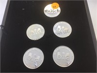 5  1 TROY OUNCE SILVER ROUNDS