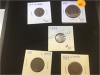 TRAY LOT OF COINAGE, 1829-1867