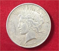 1923 D Peace Dollar XF+