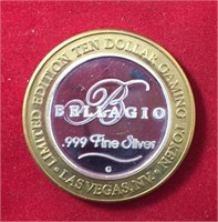 Bellagio Ten Dollar Gaming Token (.999 Silver)