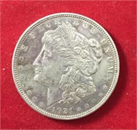 1921 D Morgan Dollar XF