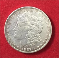 1887 Morgan Dollar XF+
