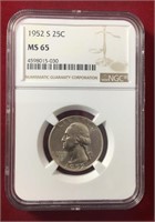 1952 S 25C NGC MS65