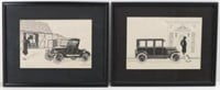 Pair of Jane Adele Signed/Numbered Car Prints