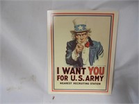 1981 Army Recruit Cardboard Poster