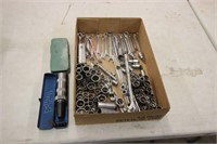 Flat of wrenches & sockets