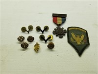 Military Pins, Patch, Foreign wars pins/ diamonds
