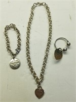 .925 Tiffany Necklace & Bracelet 3oz 21.5gm