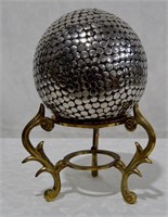 Decorative 10"h Sphere On Brass Stand - 797