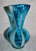 Vtg Art Glass Vase 6"