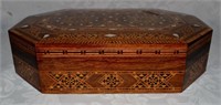 Venetian Hand Inlaid Wood Box 16"w x 7"h - 820