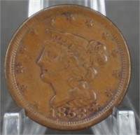 1853 Braided Hair Half Cent