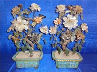 Pair of Large Cloisonne Planters with