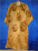 Gold Silk Robe, Flocked Pattern