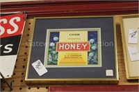 Framed Honey Label: