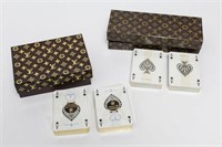 Rare Louis Vuitton Playing Cards-2 Cased Sets of 2
