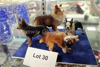Case 2: (4) Dog Figurines -