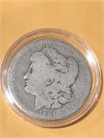 1884 O Morgan Silver $1 Dollar Coin