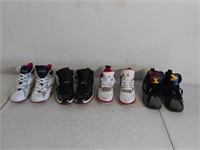 4 pairs JORDANS shoes size 3Y & 3.5Y