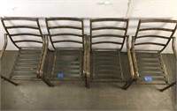 Set of 4 aluminum patio chairs