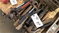 Lot of assorted claw hammers
