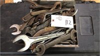lot of miscellaneous double open end wrenches