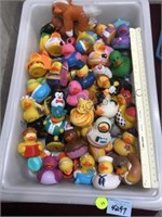 Bin of Rubber Duckies, and one plush horse