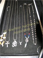 Lot of 7 Sterling Necklaces w/ pendant