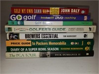 (8) Sports Books Golf / Football / Baseball