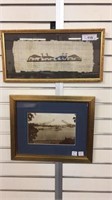 (2 PCS) FRAMED PAINTING ON PAPYRUS 19” X 9 1/2”