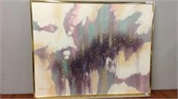 ABSTRACT PAINTING ON CANVAS BY FERRANTE ; 50" X