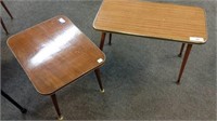 MID CENTURY OCCASIONAL TABLES; (1) LAMINATE TOP