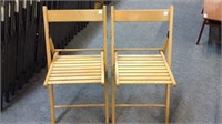 FOLDING WOODEN CHAIRS (x4)