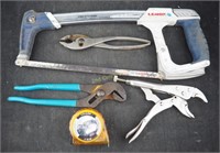 Handy Tool Lot Saw Pliers Tape Measure