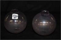 2pc Handblown Amethyst Lightning Bulbs