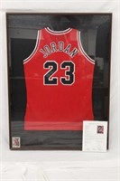 Michael Jordan signed Red Chicago Bulls Jersey
