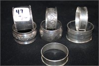7pc Sterling Napkin Rings, 106 grams