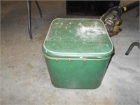Green Ottoman Storage Container Very Rough
