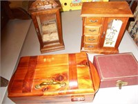 4 Jewelry Box's Various Sizes and Designs