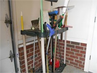 Yard Tools with Rack and Cleaning Tools