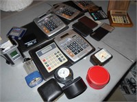 Calculators, Travel Clocks, and Misc. Office Items