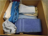 1 Box of Blue Mixed Towels