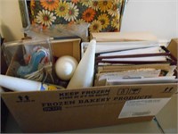 1 Box of knitting and Crafting Supplies